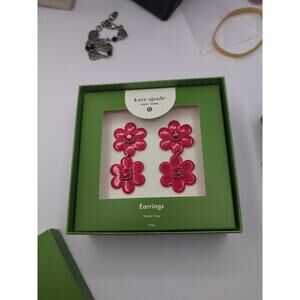 kate spade new york x Target - Red Floral Linear Earrings Limited Edition NEW